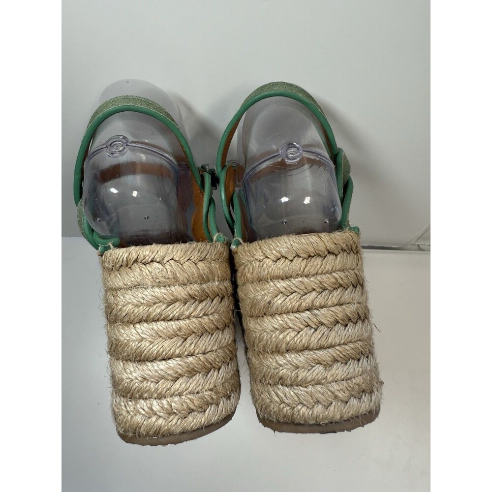 Rag & Bone Hers Green Suede Crisscross Wedge Espadrilles Sz 6 New - Picture 6 of 10